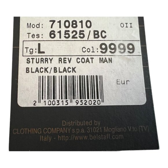 Belstaff Runway Sturry Black Reversible Men's Coat EU Size L NWT - Picture 4 of 12